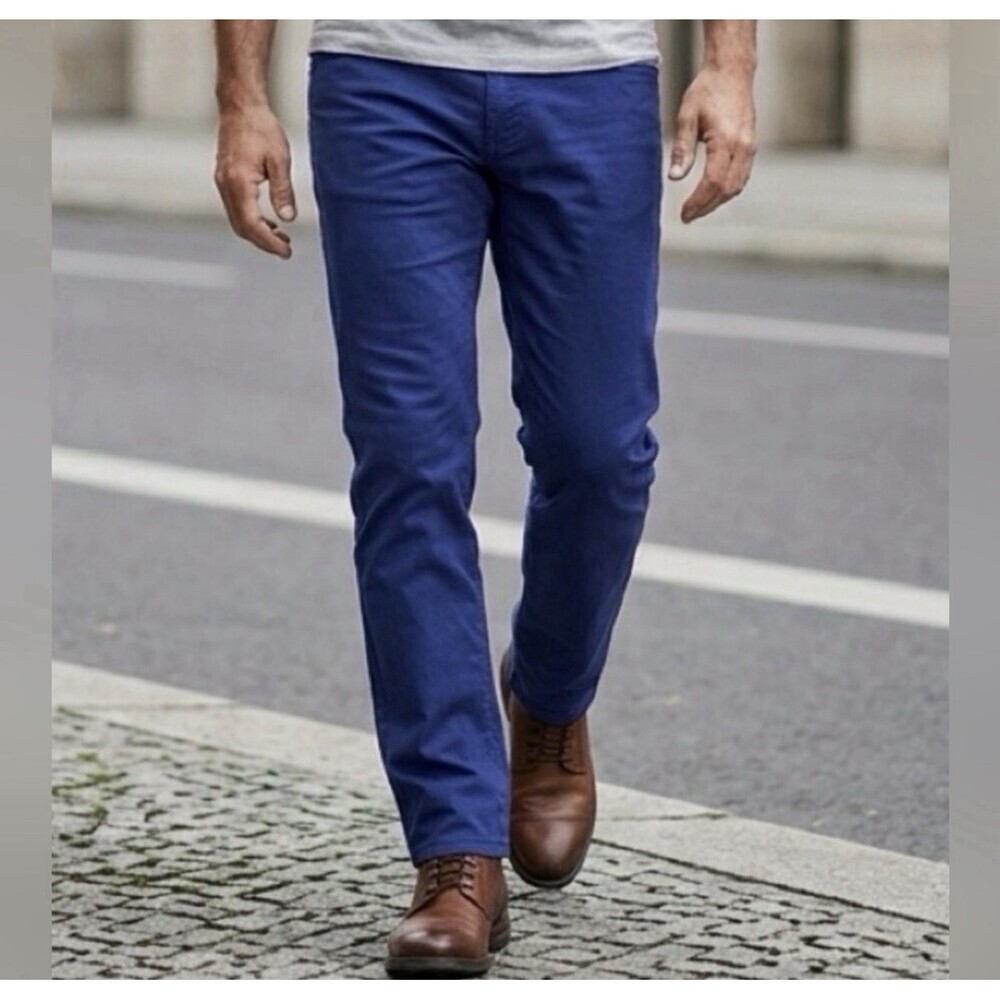 NWOT AWAY Men’s Travel Staple Pant” Blue Modal Stretch Pants - 38” x 32”